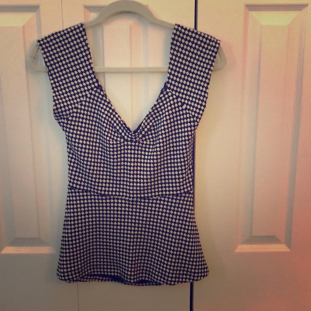Checkered Peplum Top